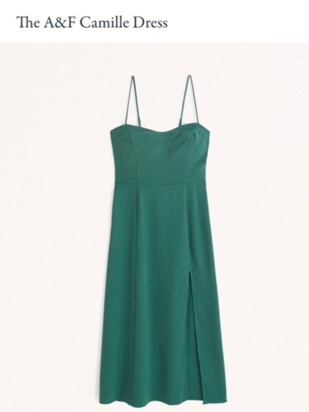 Abercrombie & Fitch Camille Midi Dress - Forest Green XLP